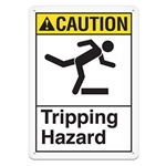 ANSI Safety Sign, Caution Tripping Hazard