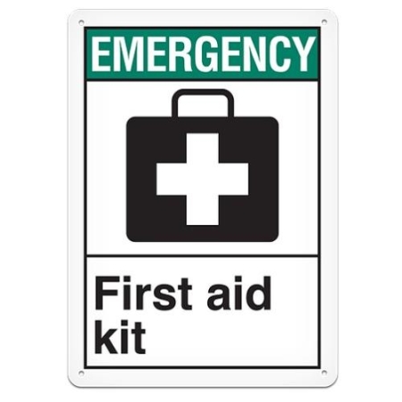 ANSI Safety Sign, Emergency First Aid Kit