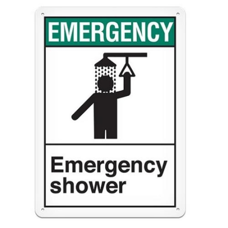 ANSI Safety Sign, Emergency Shower