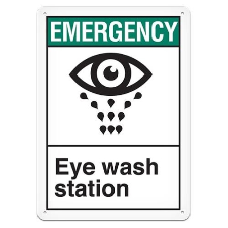 ANSI Safety Sign, Emergency Eye Wash Station