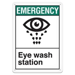 ANSI Safety Sign, Emergency Eye Wash Station