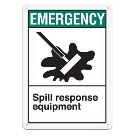 ANSI Safety Sign, Emergency Spill Response Equipment