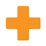 Armor Stripe "+" Shape Floor Marking, Orange