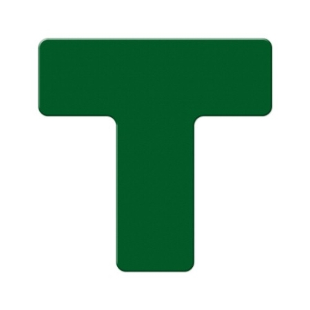 Armor Stripe "T" Shape Floor Marking, Green