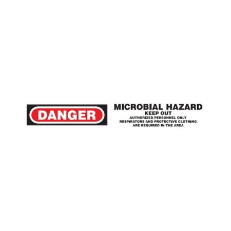 Barricade Tape, Danger Microbial Hazard, Heavy Duty