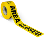 Barricade Tape, Area Closed, 3" x 1000'