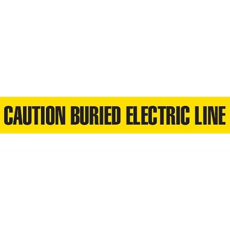Barricade Tape, Caution Buried Electrical Line, Heavy Duty
