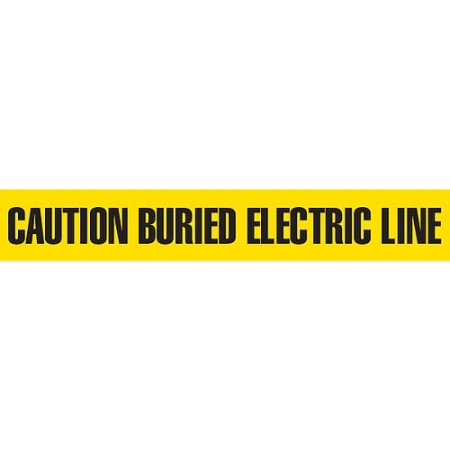 Barricade Tape, Caution Buried Electrical Line, Contractor Grade