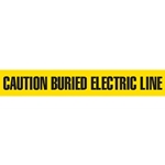Barricade Tape, Caution Buried Electrical Line, Value Grade