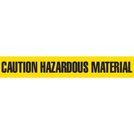 Barricade Tape, Caution Hazardous Material, Value Grade