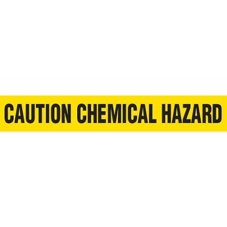 Barricade Tape, Caution Chemical Hazard, Value Grade