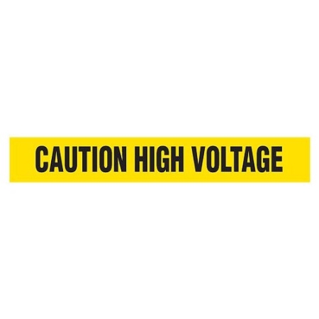 Barricade Tape, Caution High Voltage, Contractor Grade