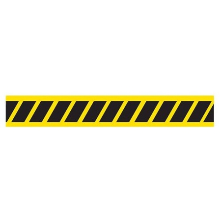 Barricade Tape, Yellow with Hazard Stripes, Contractor Grade