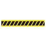 Barricade Tape, Yellow with Hazard Stripes, Value Grade