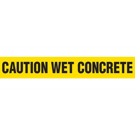 Barricade Tape, Caution Wet Concrete, Value Grade