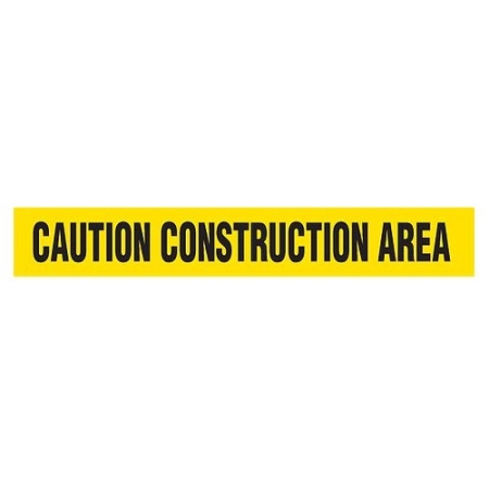 Barricade Tape, Caution Construction Area, Value Grade