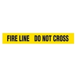 Barricade Tape, Yellow, Fire Line Do Not Cross, Value Grade
