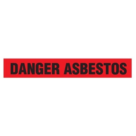 Barricade Tape, Danger Asbestos, Red, Contractor Grade