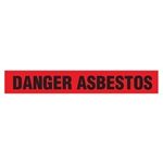 Barricade Tape, Danger Asbestos, Red, Value Grade