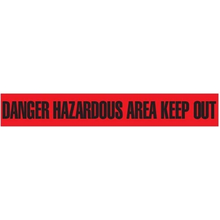 Barricade Tape, Danger Hazardous Area Keep Out, Value Grade