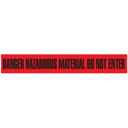Barricade Tape, Danger Hazardous Material Do Not Enter, Value Grade