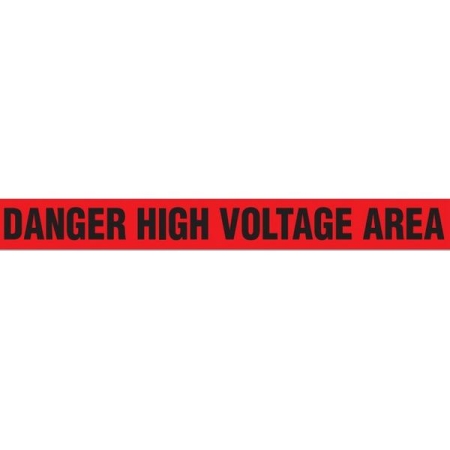 Barricade Tape, Danger High Voltage Area, Value Grade