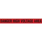 Barricade Tape, Danger High Voltage Area, Heavy Duty