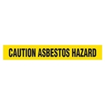 Barricade Tape, Caution Asbestos Hazard, Yellow, Heavy Duty