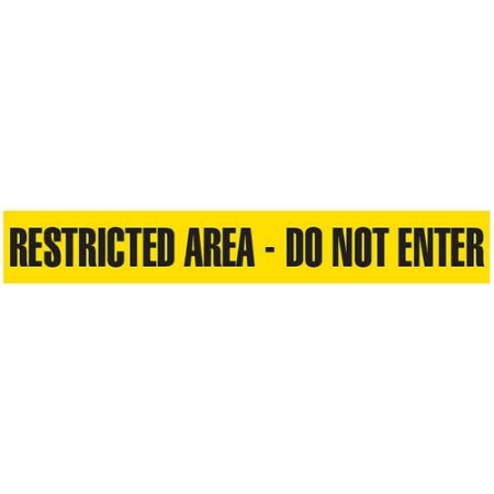 Barricade Tape, Restricted Area Do Not Enter, Contractor Grade