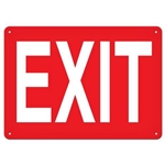Fire Safety Sign, Red, Exit