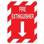 Fire Safety Sign Fire Extinguisher with Down Arrow