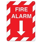 Fire Safety Sign Fire Alarm with Down Arrow