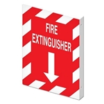 Fire Safety Sign Projected Fire Extinguisher 10" x 14"