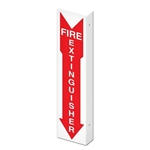 Fire Safety Sign, Projected, Fire Extinguisher Arrow Down