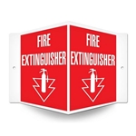 Fire Safety Sign Projected Fire Extinguisher