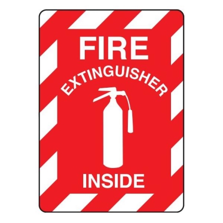 Fire Safety Sign, Fire Extinguisher Inside