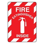 Fire Safety Sign Fire Extinguisher Inside