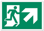 Fire Safety Sign Picto Exit Up Right