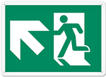 Fire Safety Sign, Picto, Exit Up Left