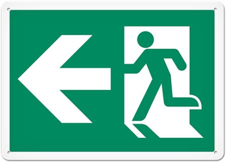 Fire Safety Sign Picto Exit Left