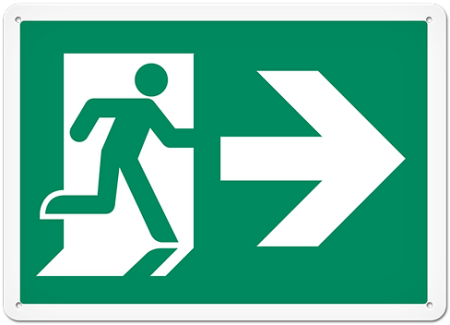 Fire Safety Sign, Picto, Exit Right
