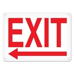 Fire Safety Sign Exit with Left Arrow