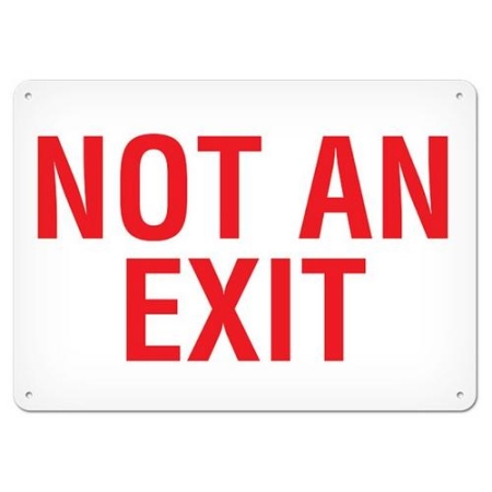 Fire Safety Sign, Not An Exit