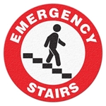 Floor Safety Message Sign, Emergency Stairs