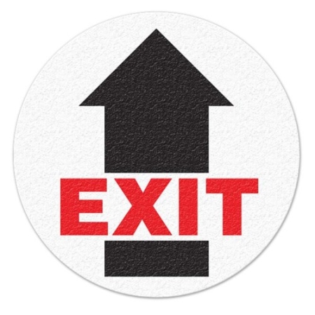 Floor Safety Message Sign, Exit