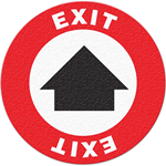 Floor Safety Message Sign, Exit