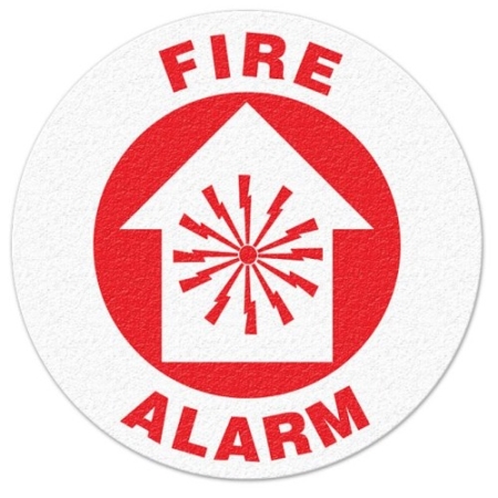 Floor Safety Message Sign, Fire Alarm
