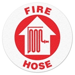 Floor Safety Message Sign, Fire Hose