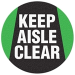 Floor Safety Message Sign, Keep-Aisle-Clear