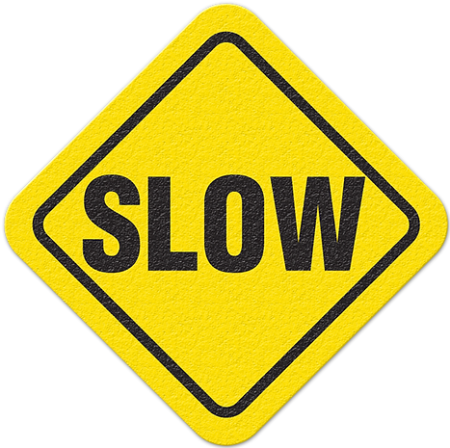 Floor Safety Message Sign Slow